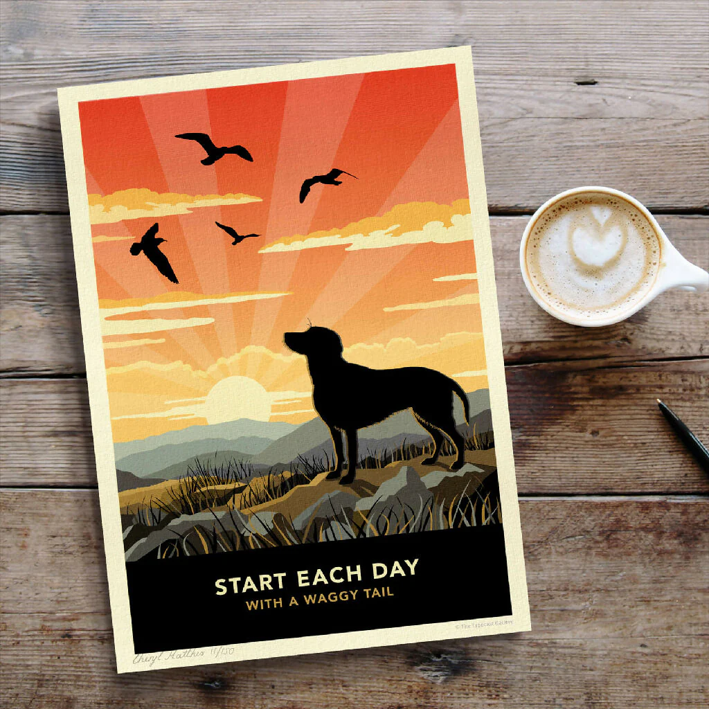 RED FOX LABRADOR ‘WAGGY TAILS’ LIMITED EDITION ART PRINT - Image 5