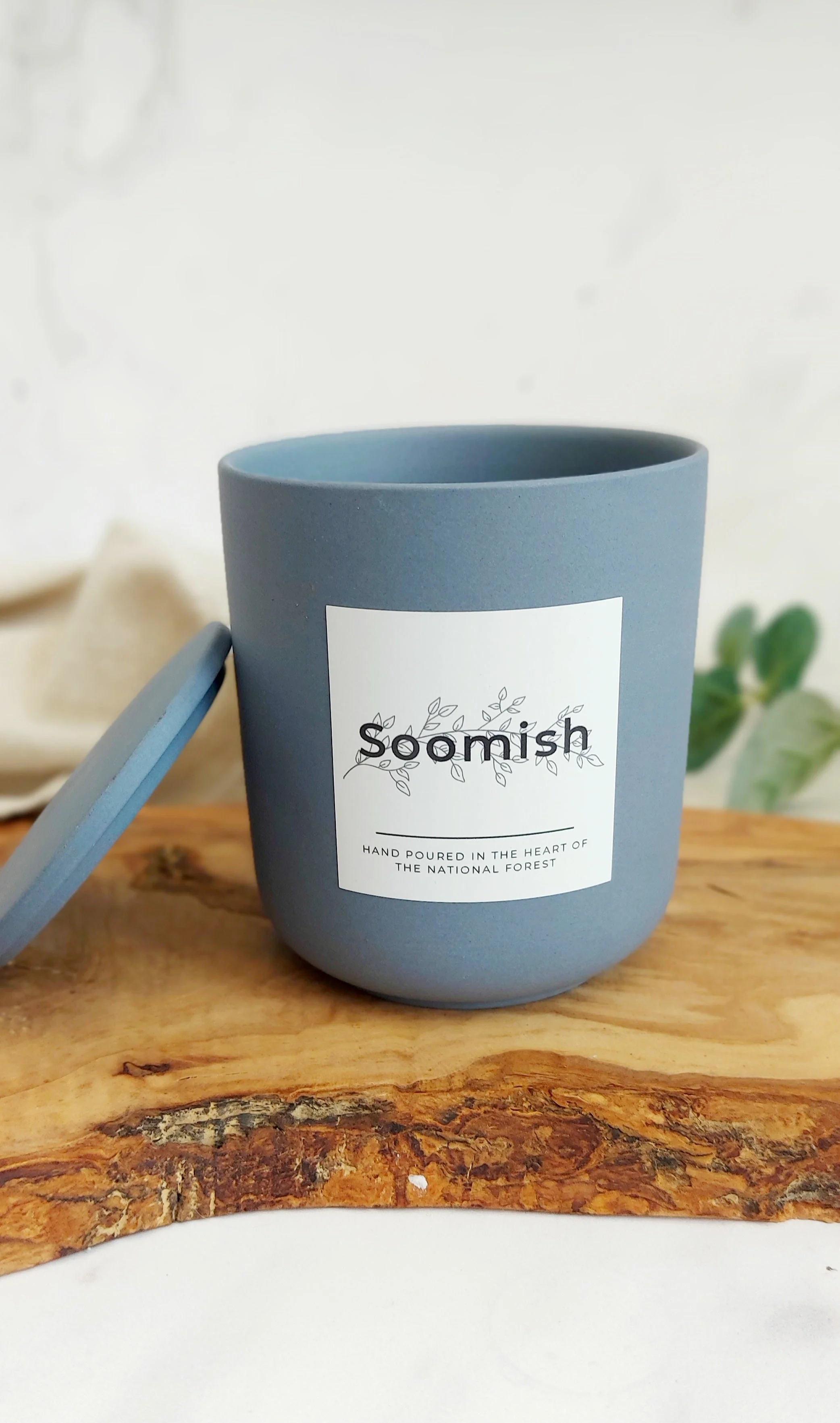 Refillable Candle Pot & Candle Refill - Peacock Blue - Image 6