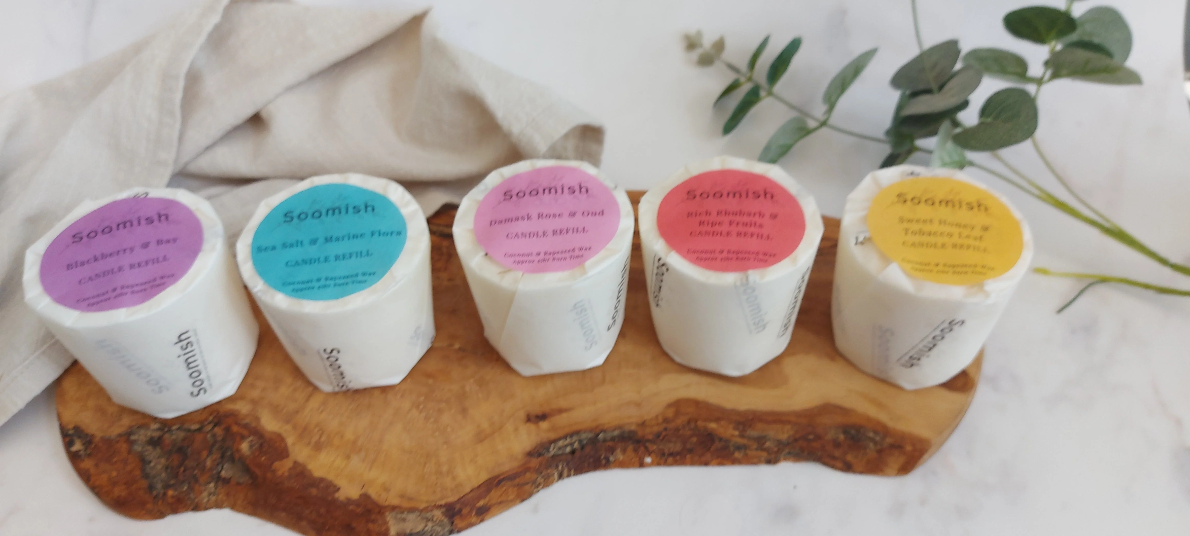 Refillable Candle Pot & Refill - Chalk White - Image 9