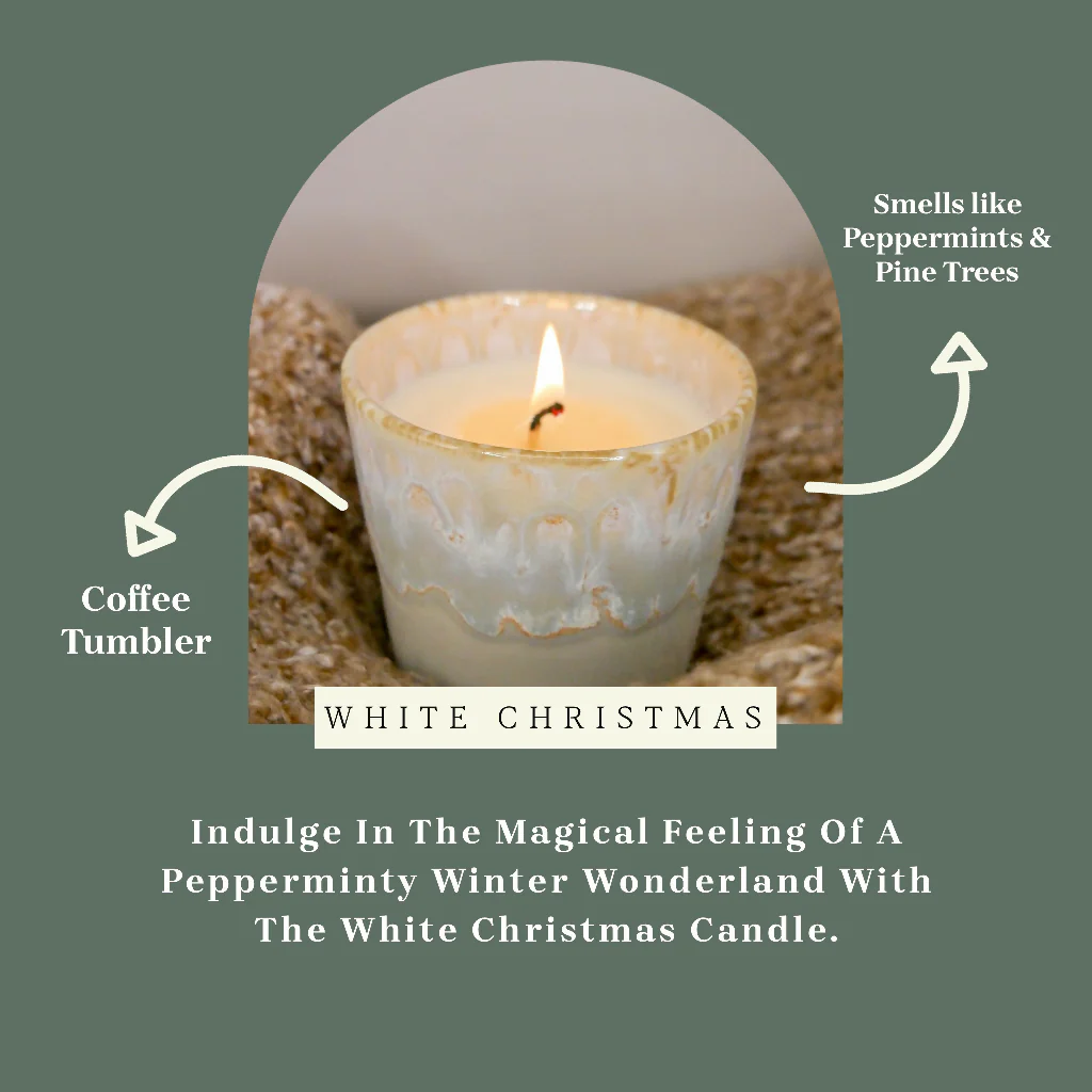 Refillable Coffee Cup Candle in SNØ - Image 4