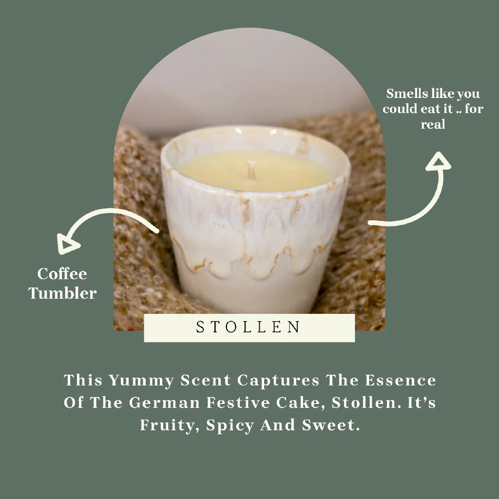 Refillable Coffee Cup Candle in Stollen - Image 4