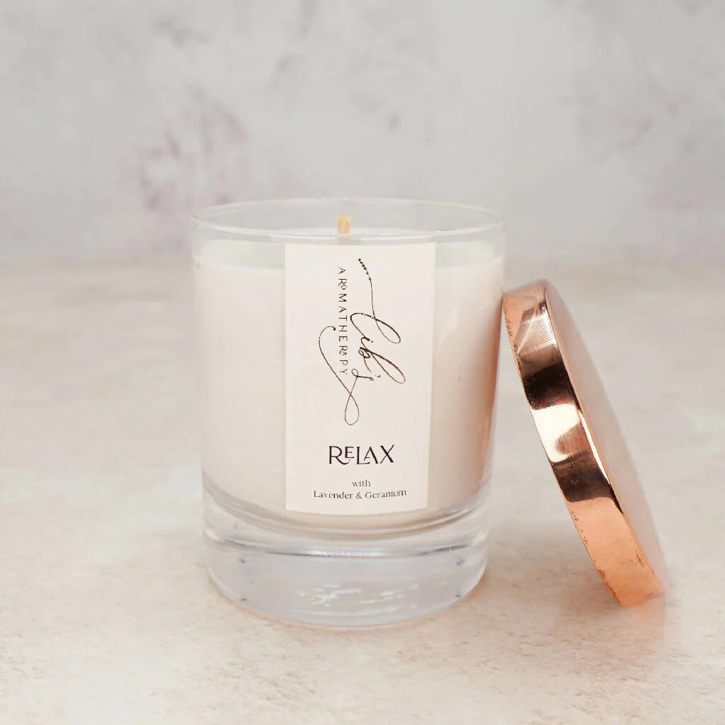 Relax Essential Oil Aromatherapy Candle - Image 3