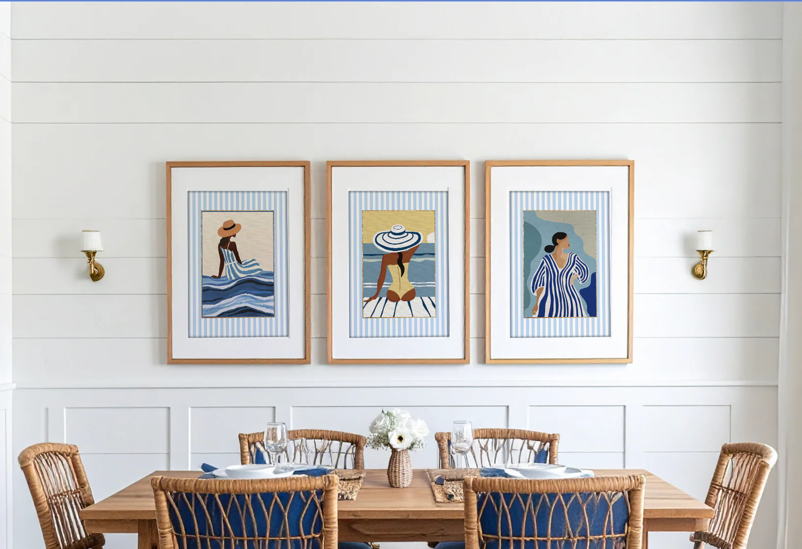 Retro Travel Print Cote d' Azur Illustration Beach Poster - Image 2