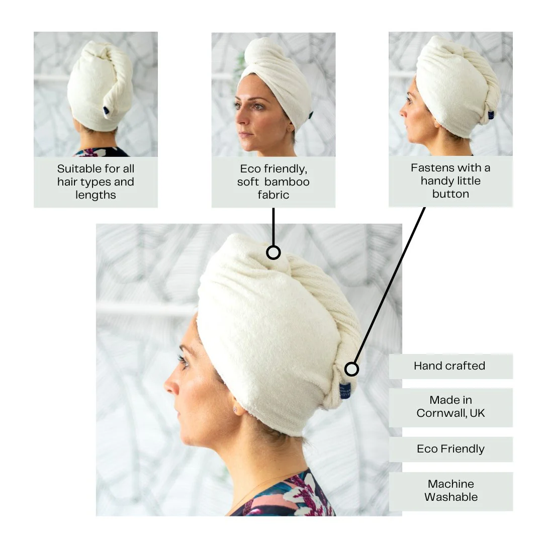 Reusable Bamboo Hair Wrap Towel - Image 4