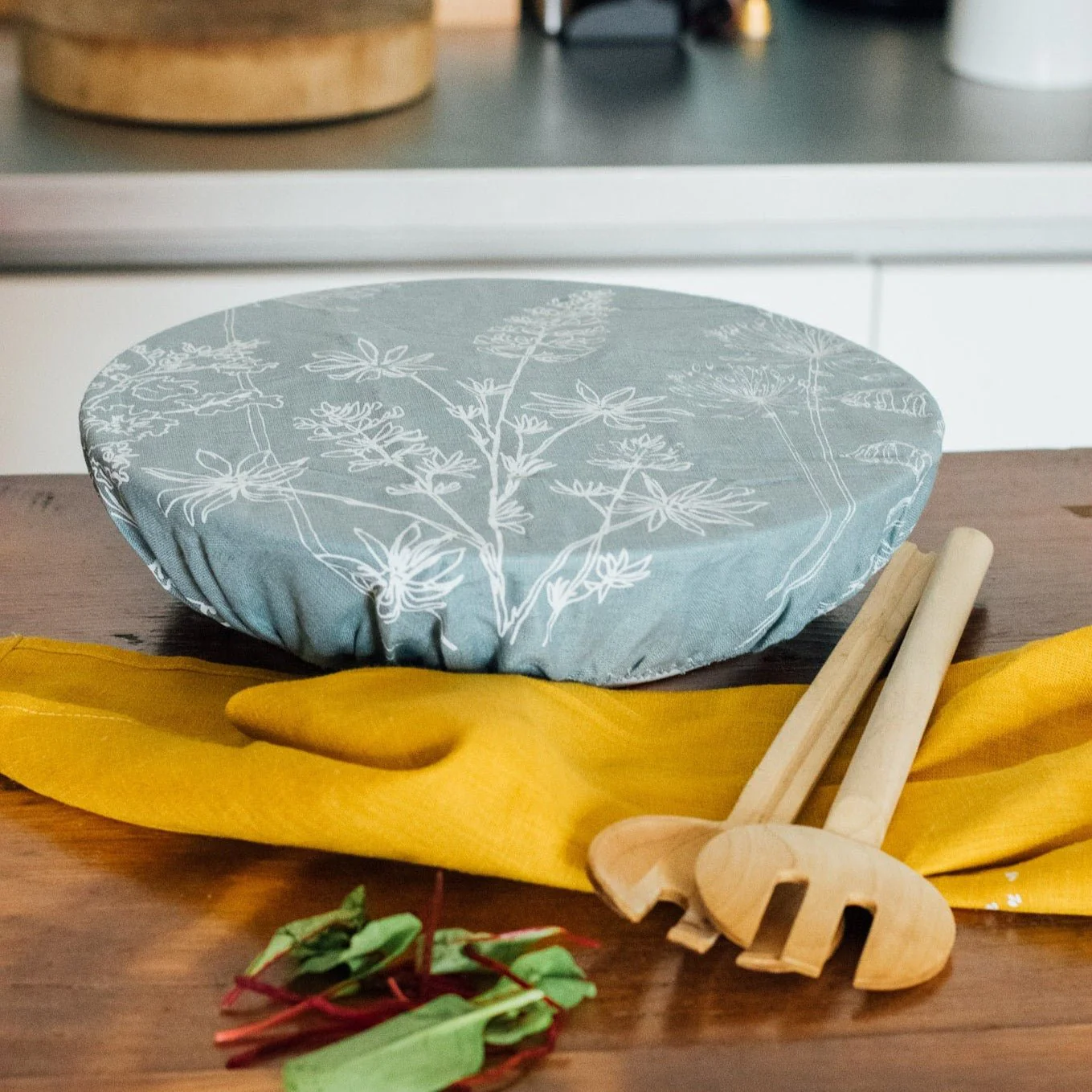 Reusable Linen Bowl Cover - Large Size - Image 4