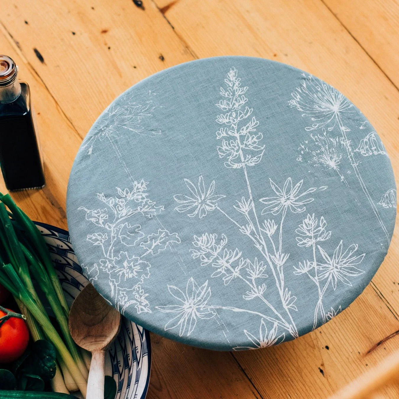 Reusable Linen Bowl Cover - Large Size - Image 5