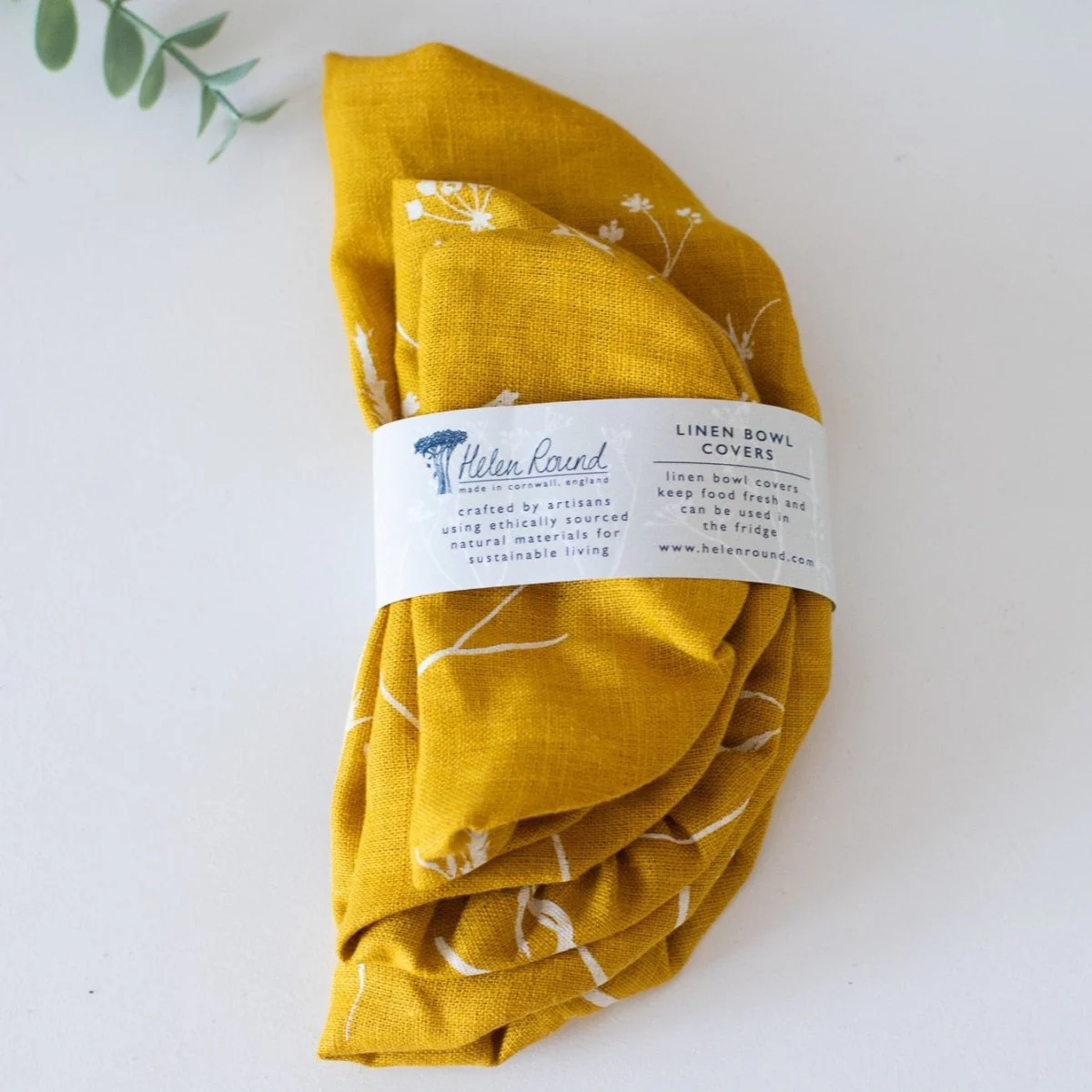 Reusable Linen Bowl Covers - Hedgerow Set - Image 4