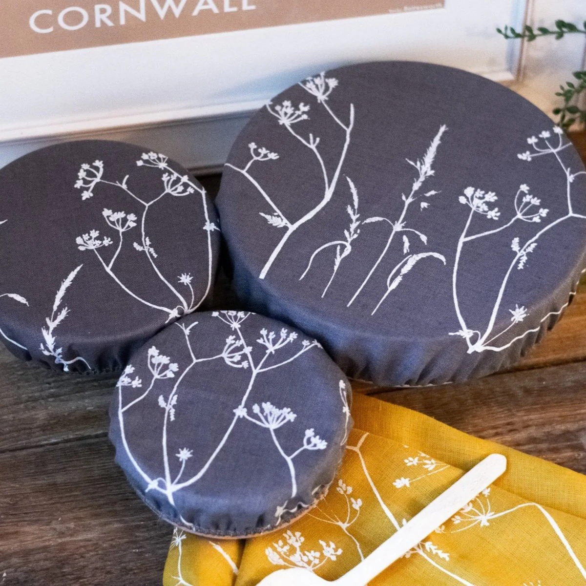 Reusable Linen Bowl Covers - Hedgerow Set - Image 7