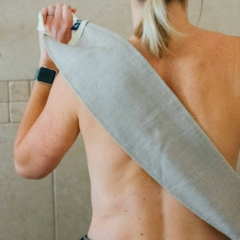 Reusable Linen & Cotton Back Scrubber - Image 5