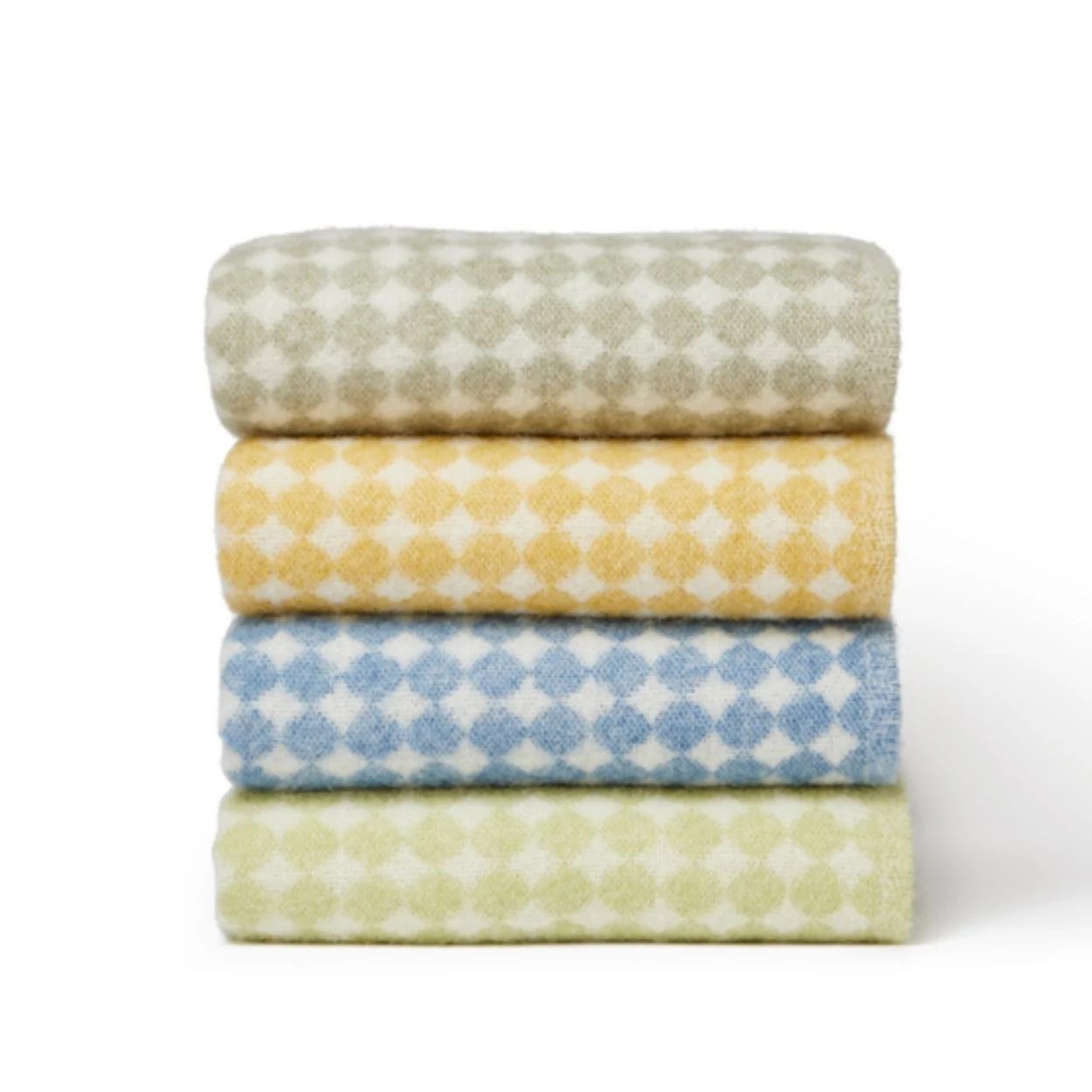 Reversible Jacquard Spot Pure New Wool Blanket - Image 2