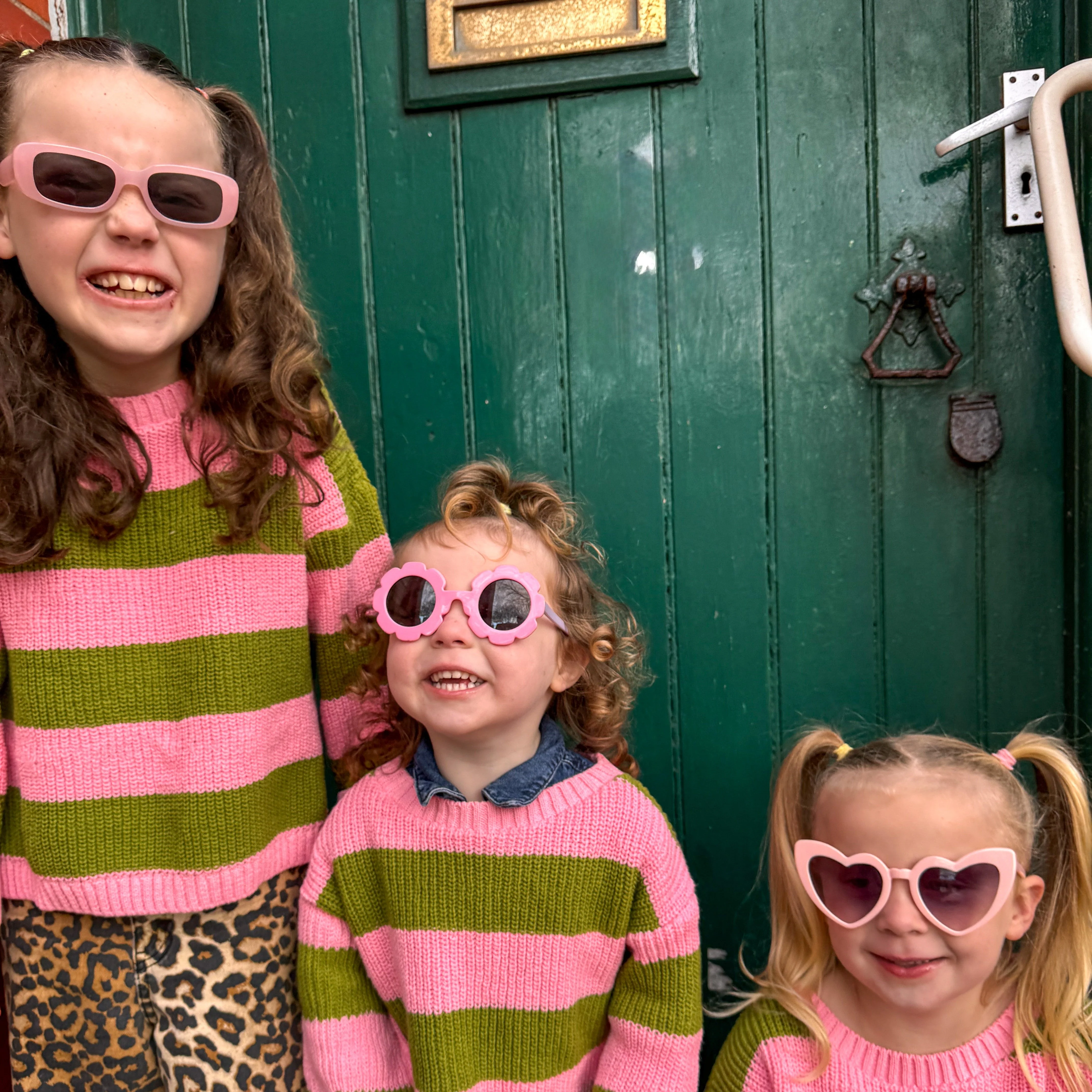 Rhiannon Kids Chunky Stripe Recycled Cotton Blend Jumper - Pink - Image 14