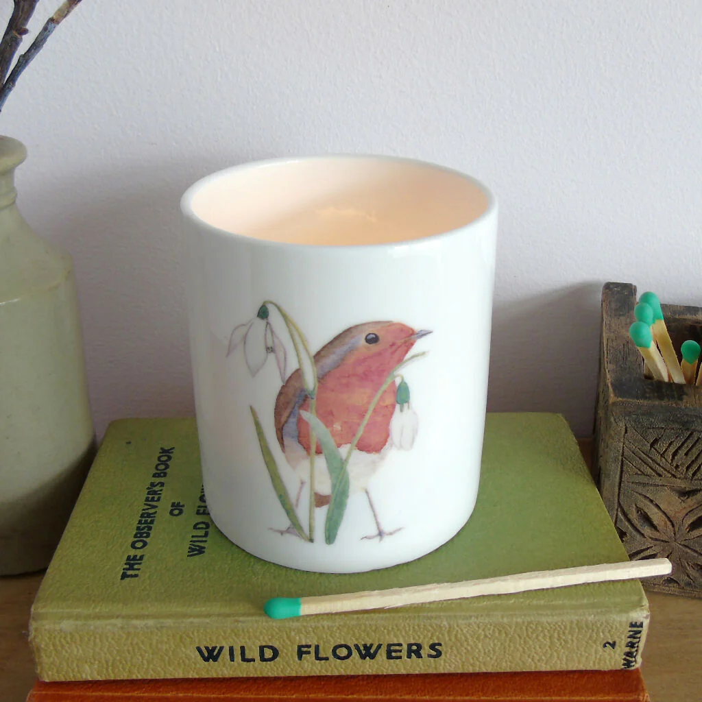 Robin Bone China Candle Holder - Image 3
