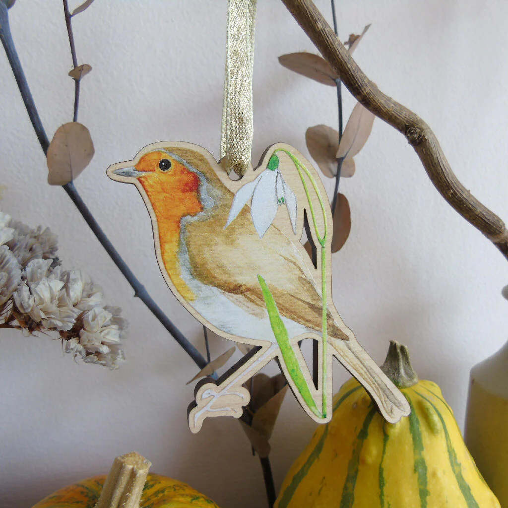 Robin Christmas Decoration and Card Letterbox Gift - Image 6