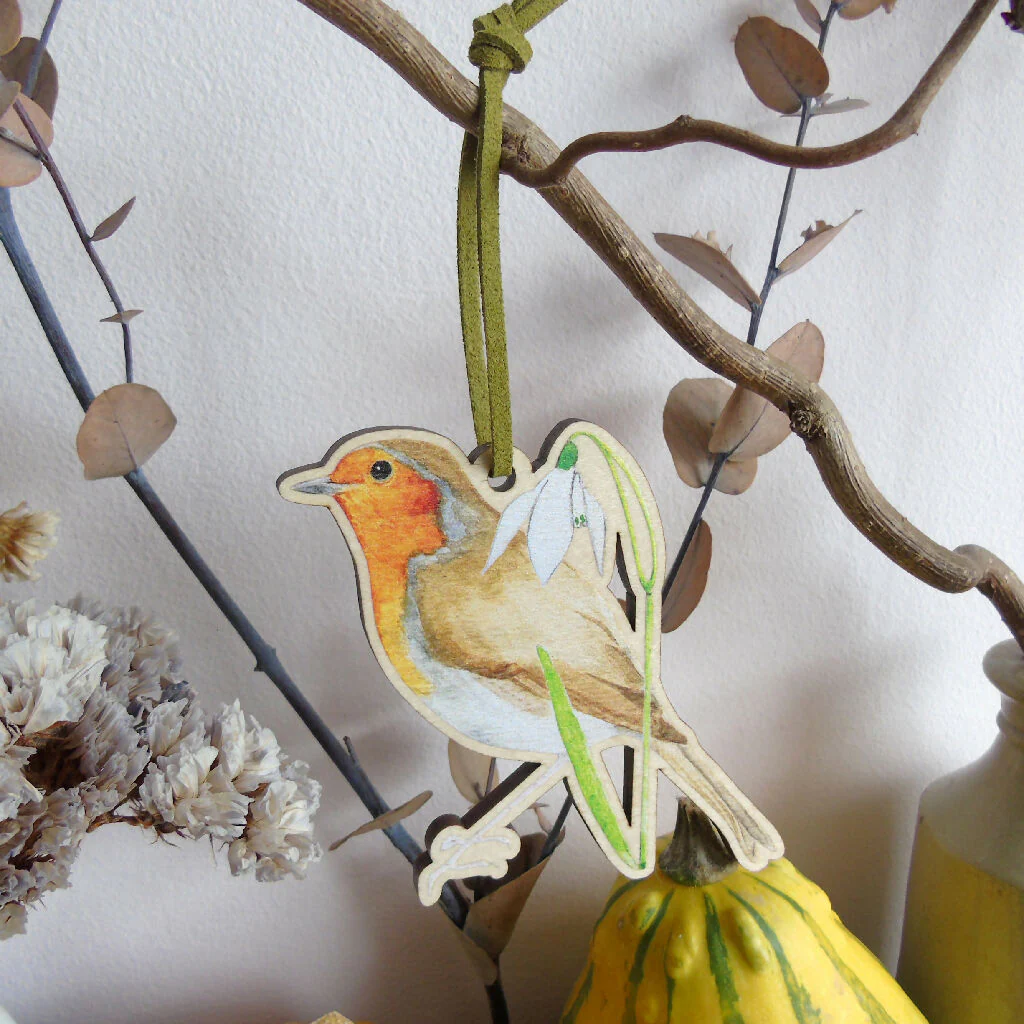 Robin Christmas Decoration and Card Letterbox Gift - Image 7