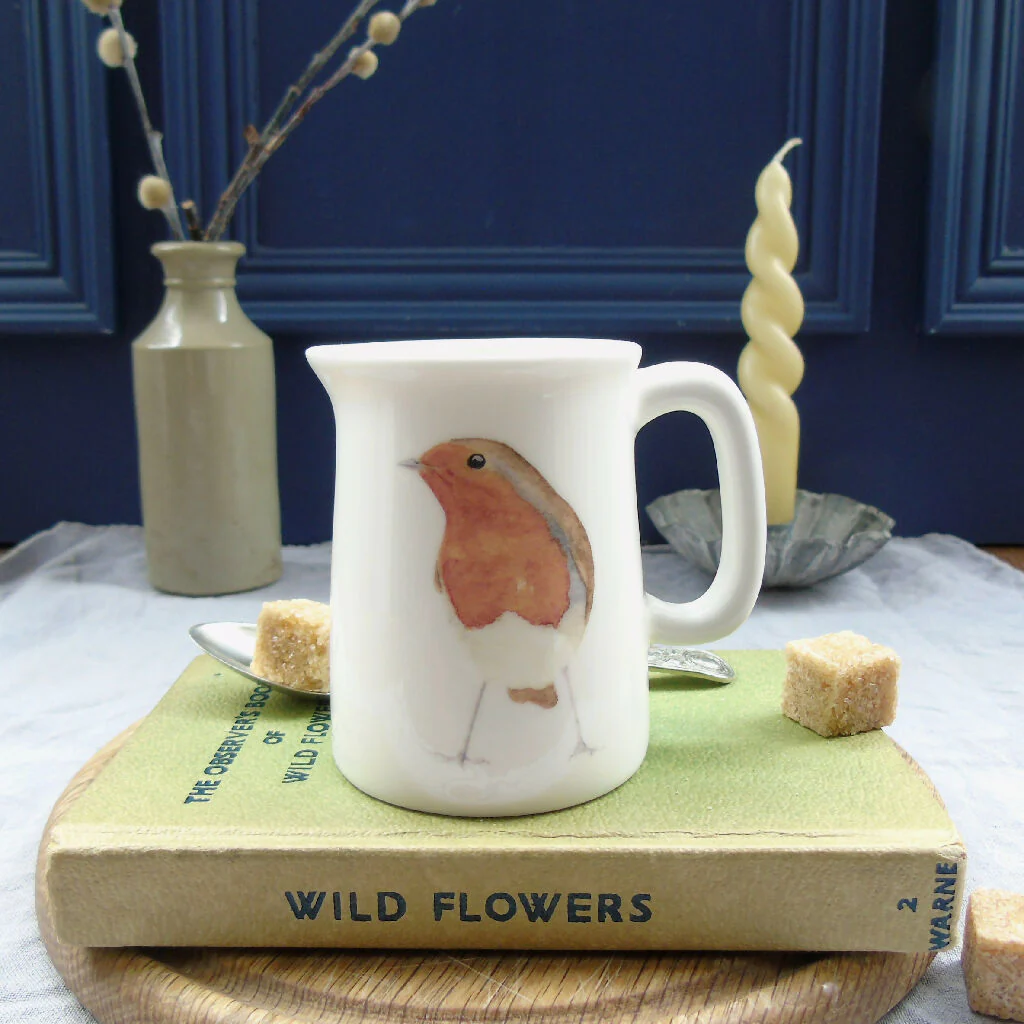 Robin Fine Bone China Quarter Pint Jug - Image 5