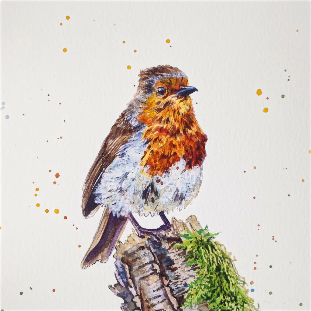 Robin Limited Edition Print 'King of the Castle' | Jina Gelder Illustration - Image 2