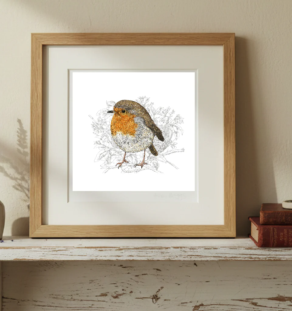 Robin Redbreast Signed and Mounted Giclée Art Print