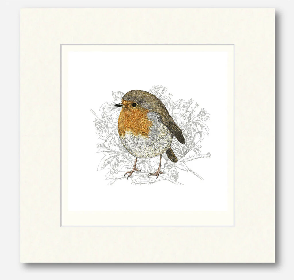 Robin Redbreast Signed and Mounted Giclée Art Print - Image 3