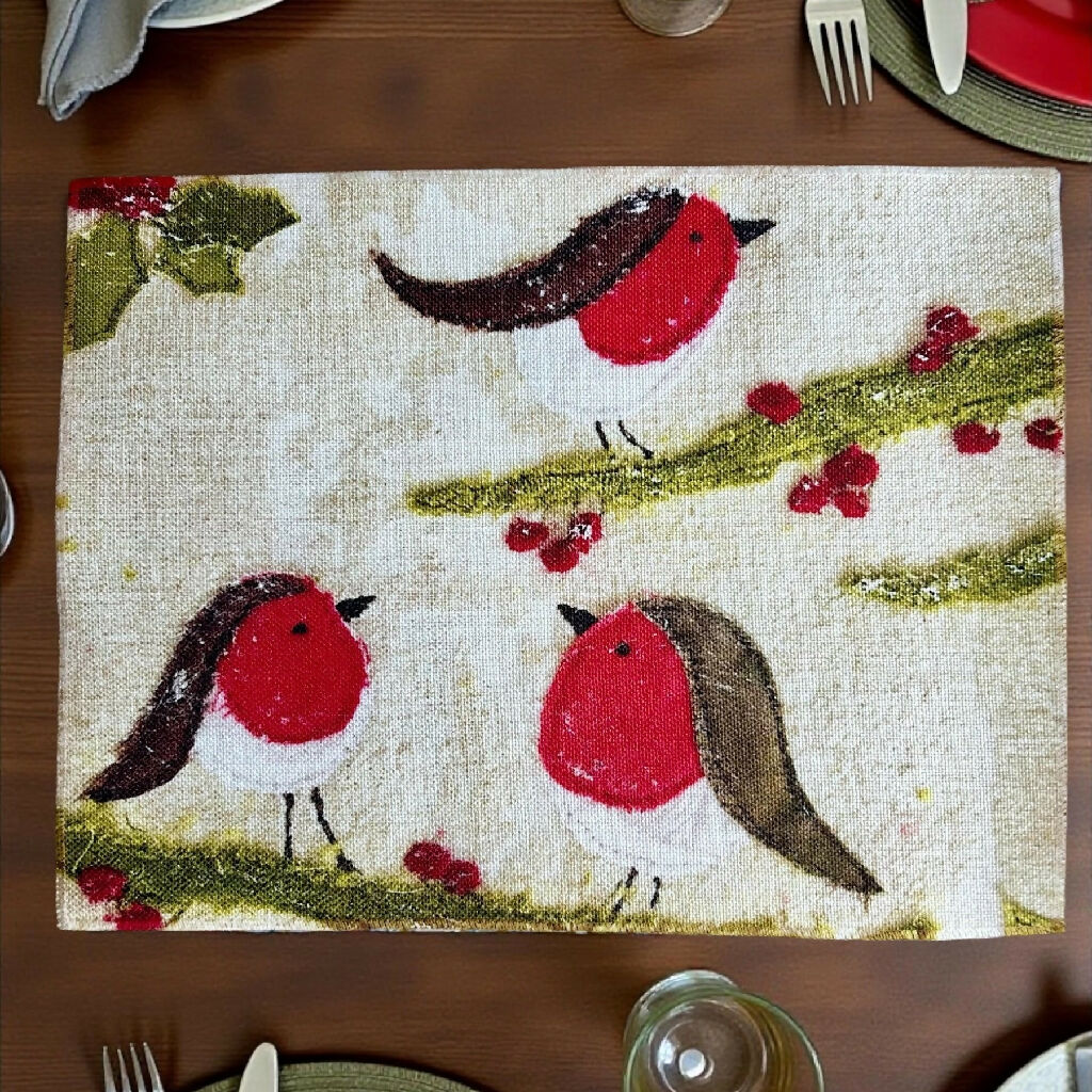 Robins Pure Linen Placemat Set - Image 2