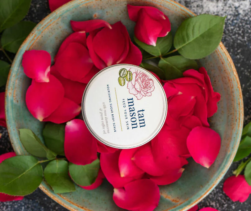 Rosa Damascena Sugar Body Scrub, 450g - Image 3