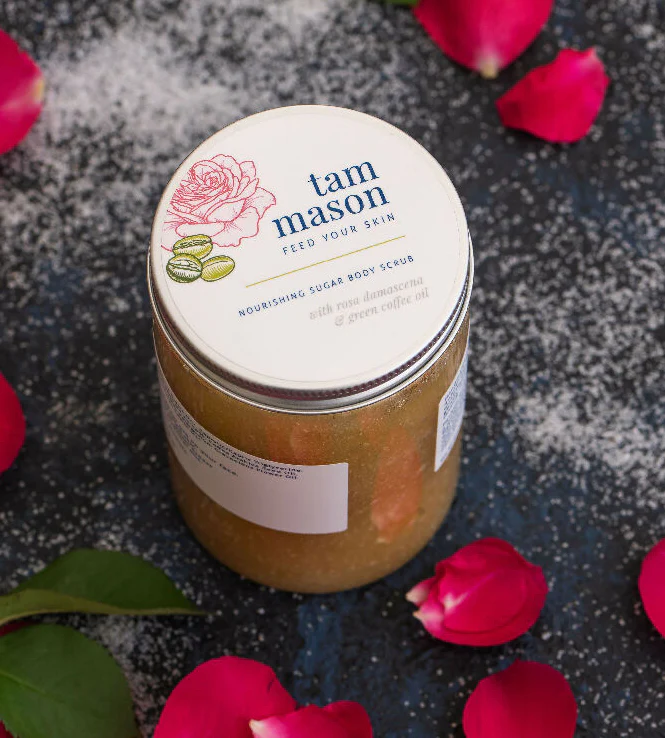 Rosa Damascena Sugar Body Scrub, 450g - Image 4