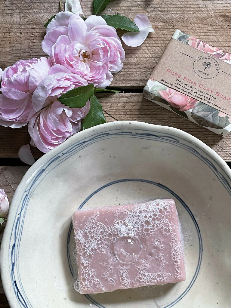 Rose Pink Clay Soap Bar - Image 2