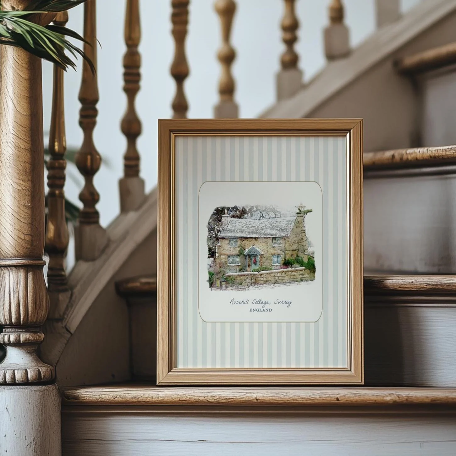 Rosehill Cottage Illustration from the movie The Holiday by Nancy Meyers