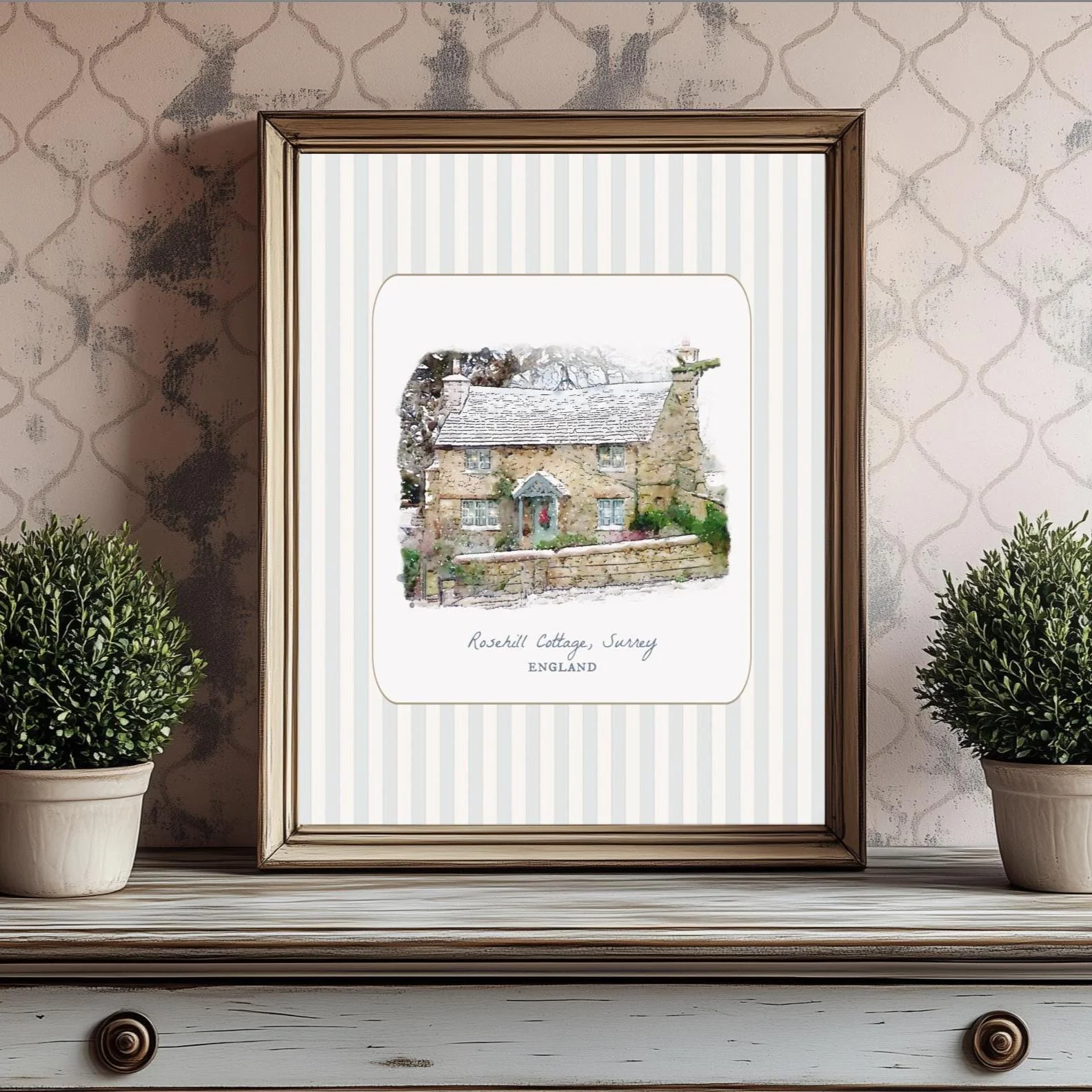Rosehill Cottage Illustration from the movie The Holiday by Nancy Meyers - Image 3