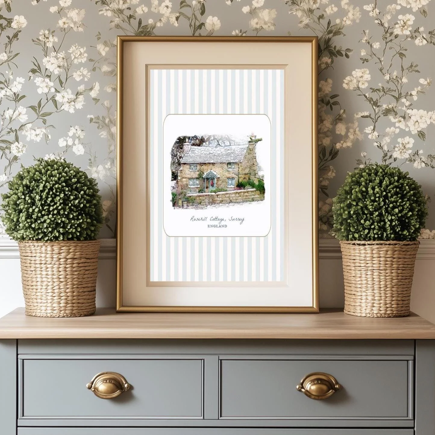 Rosehill Cottage Illustration from the movie The Holiday by Nancy Meyers - Image 5