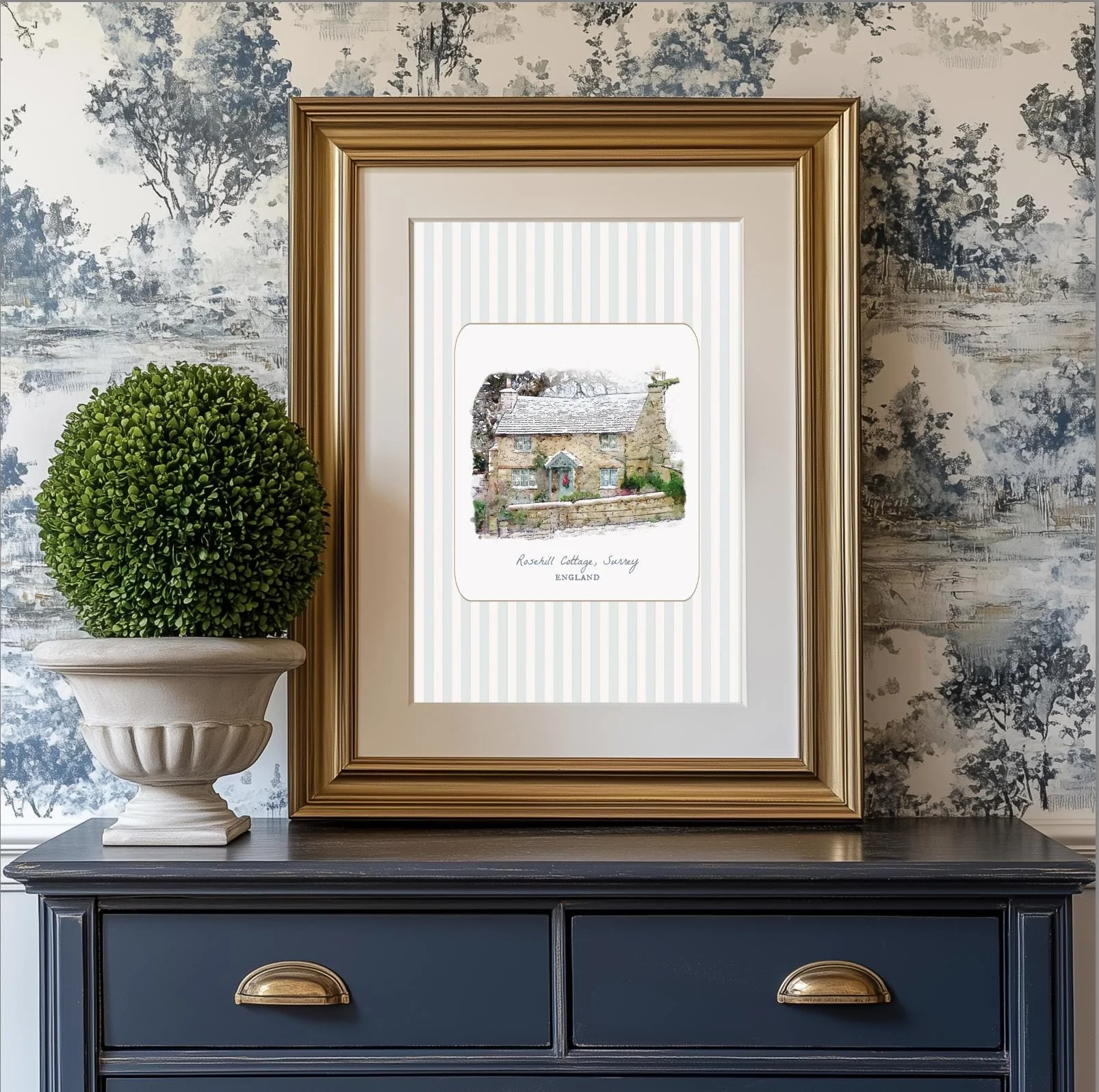 Rosehill Cottage Illustration from the movie The Holiday by Nancy Meyers - Image 6