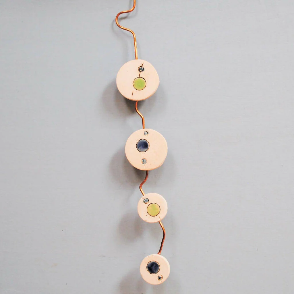 Large Round Wall Clock with Pendulum in Circle Design - Image 3