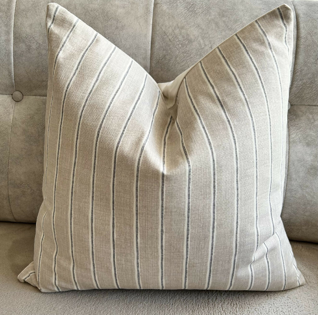Rowing Stripe, Linen-Backed Cushion