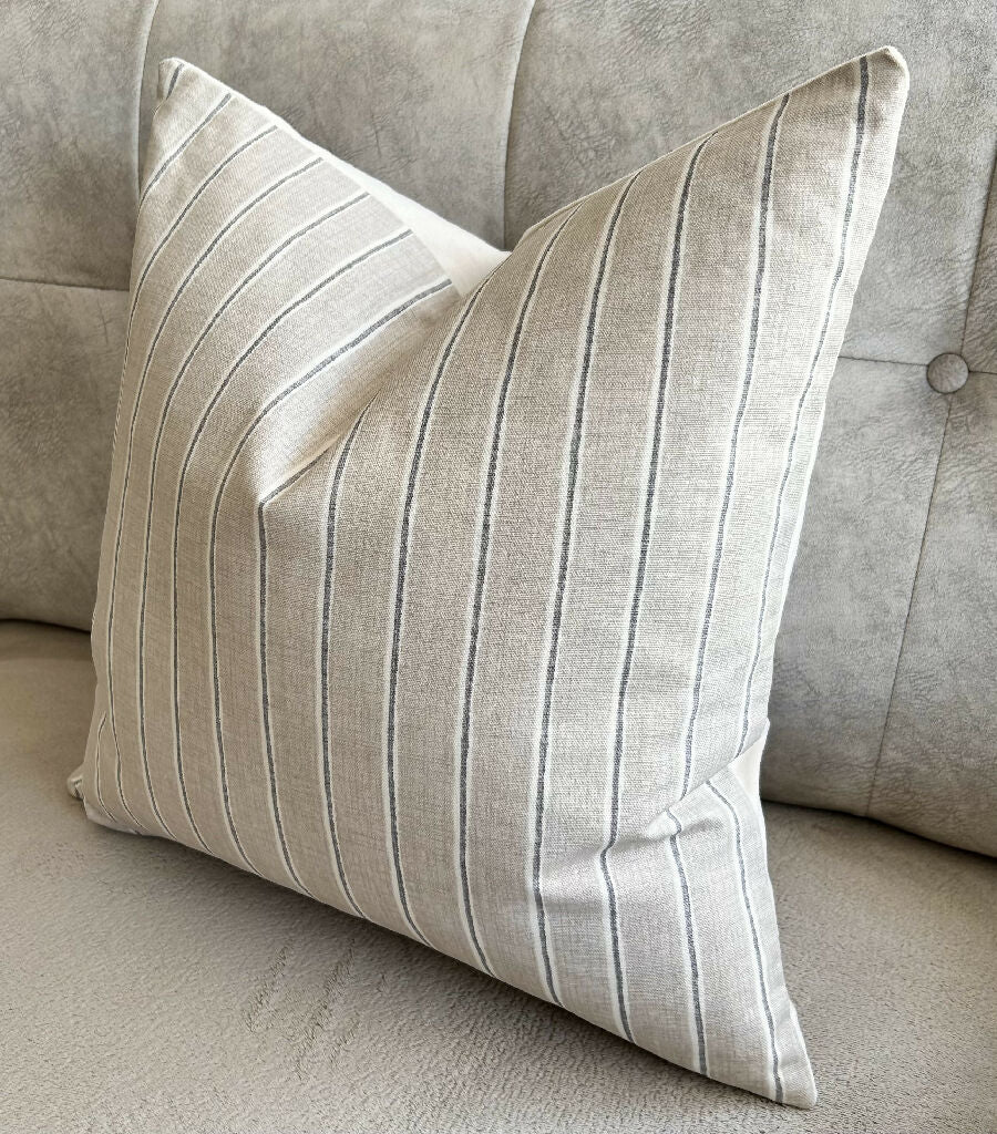 Rowing Stripe, Linen-Backed Cushion - Image 2