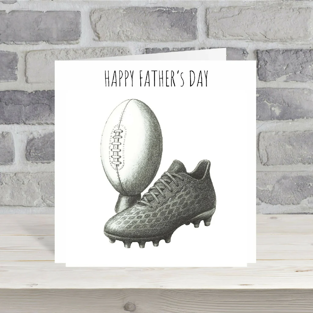 Rugby Father’s Day Card – For a Try-mendous Dad