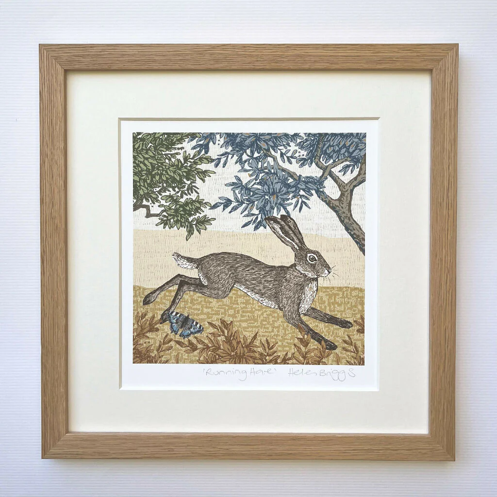Running Hare -Signed and mounted Giclée Art Print - Image 3