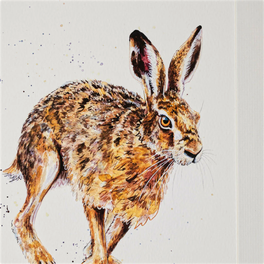 Running Hare Limited Edition Print 'Hare Today, Gone Tomorrow' | Jina Gelder Illustration - Image 2