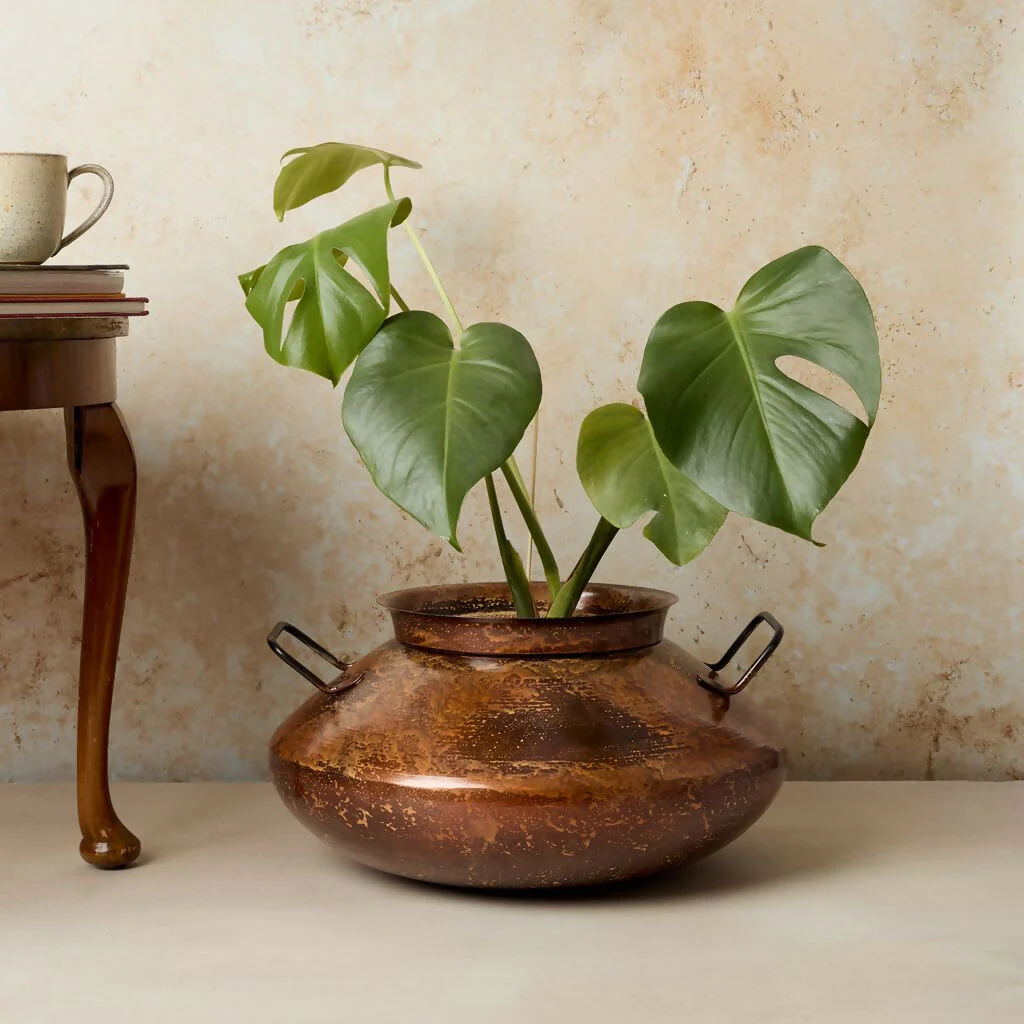 Rustic Finish Belly Planter Kalam - Image 3