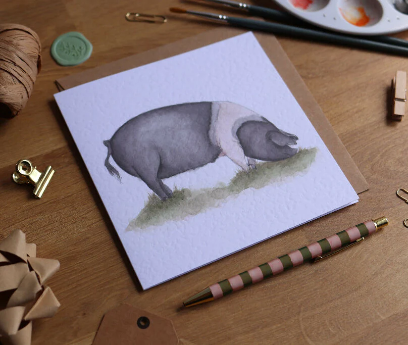 Saddleback Pig Greeting Card - Image 2