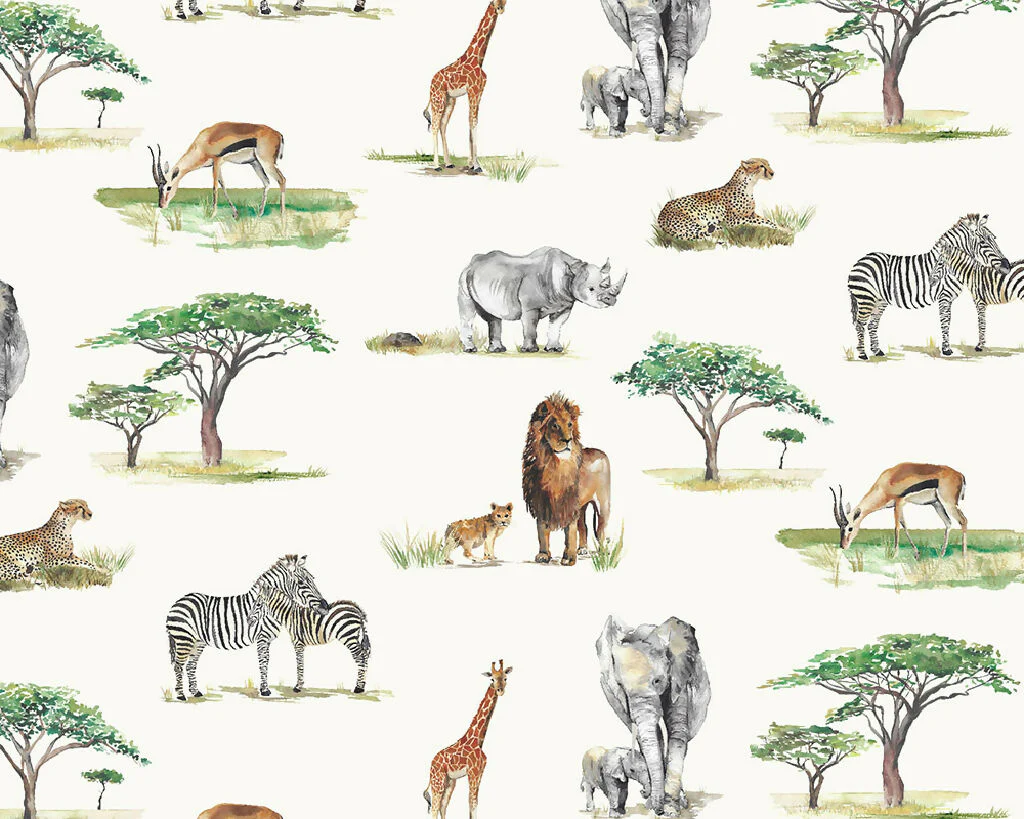 Safari Animals Curtain Fabric - Image 2