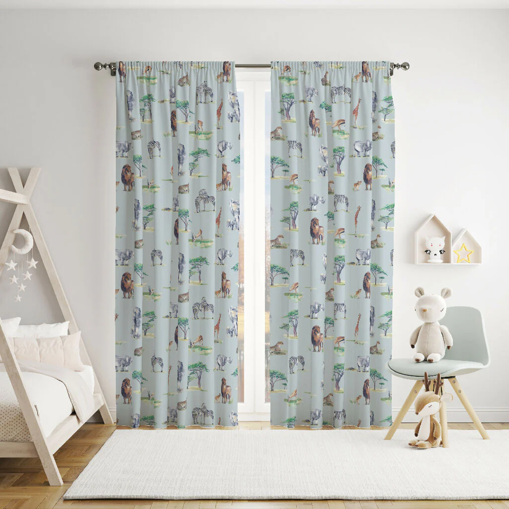 Safari Animals Curtain Fabric - Image 3
