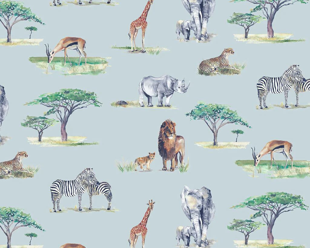 Safari Animals Curtain Fabric - Image 4