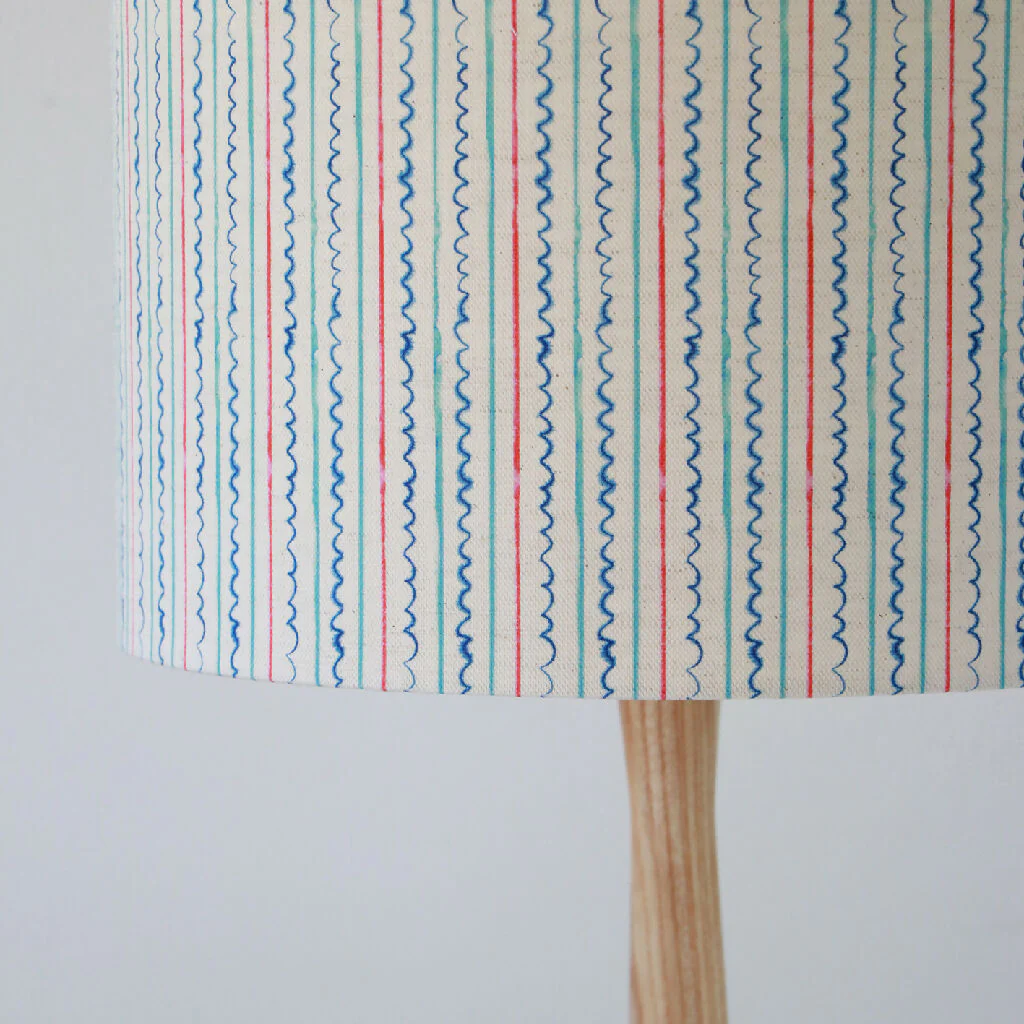 Sail Ahoy Stripe Luxury Linen Lampshade - Image 2