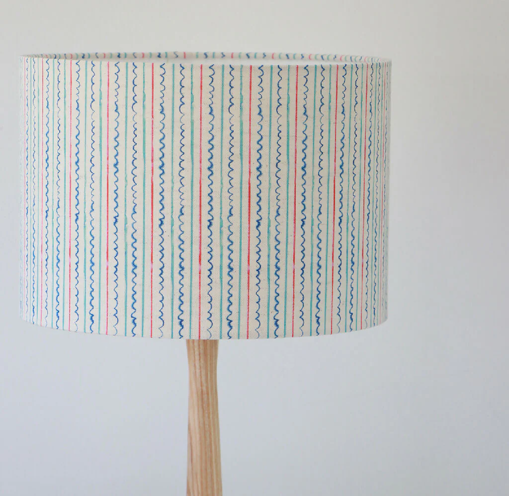 Sail Ahoy Stripe Luxury Linen Lampshade - Image 4