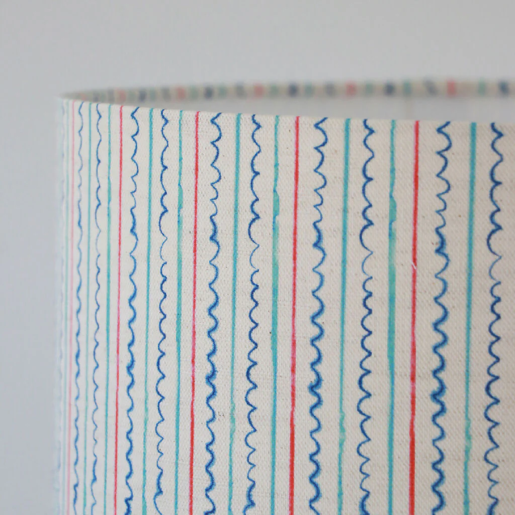 Sail Ahoy Stripe Luxury Linen Lampshade - Image 5