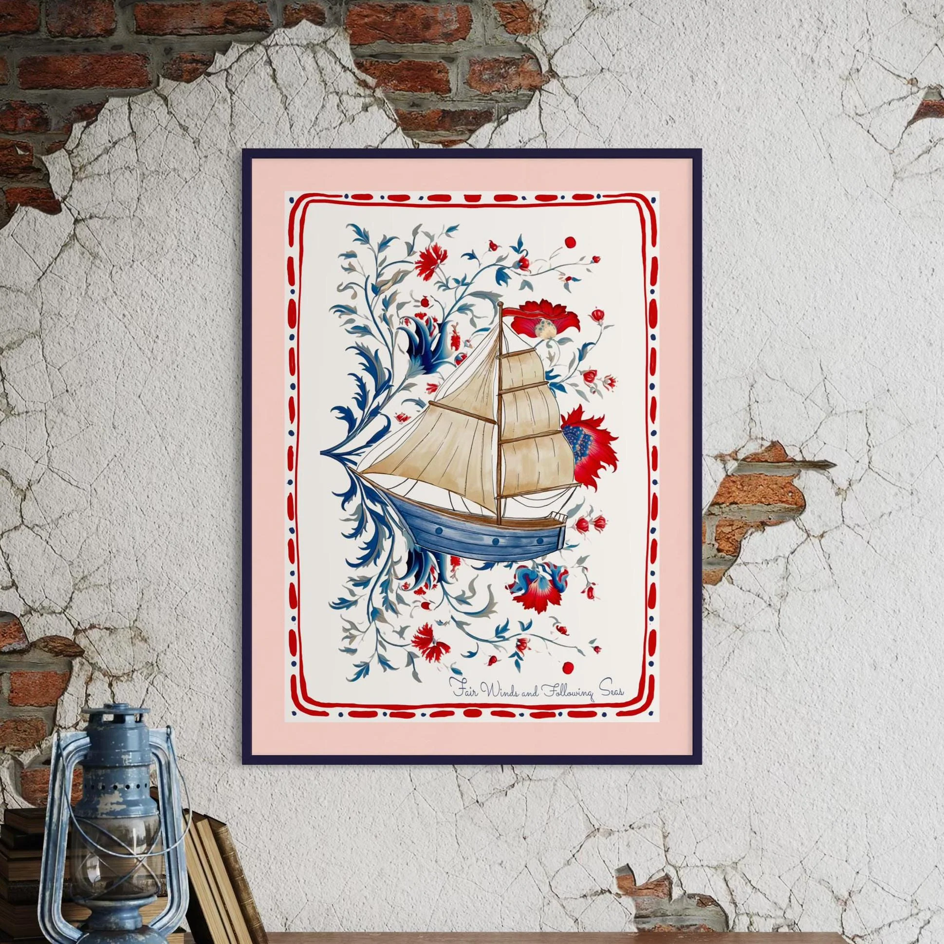 Sailboat Art Whimsical Coastal Print Nantucket Sailing - Image 7