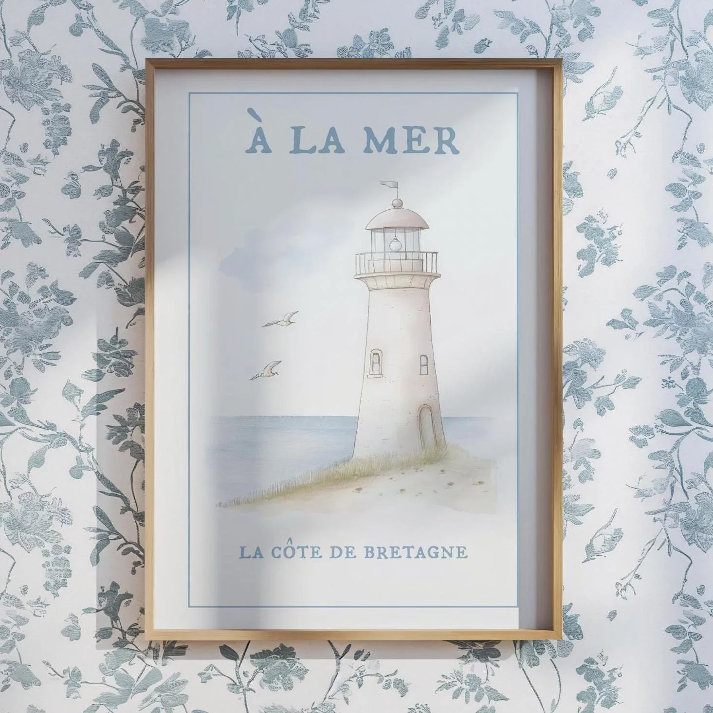 Sailboat Lighthouse Coastal Wall Art Set of 3 Prints - Image 5