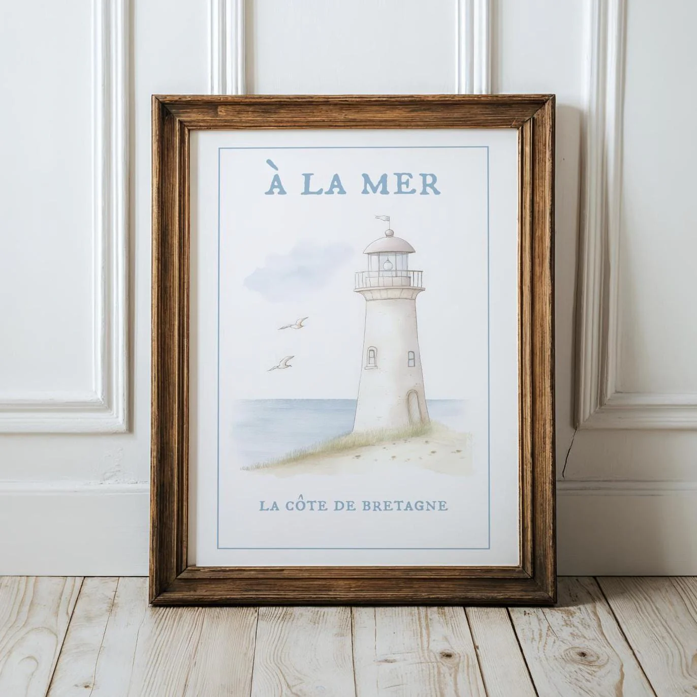Sailboat Lighthouse Coastal Wall Art Set of 3 Prints - Image 8