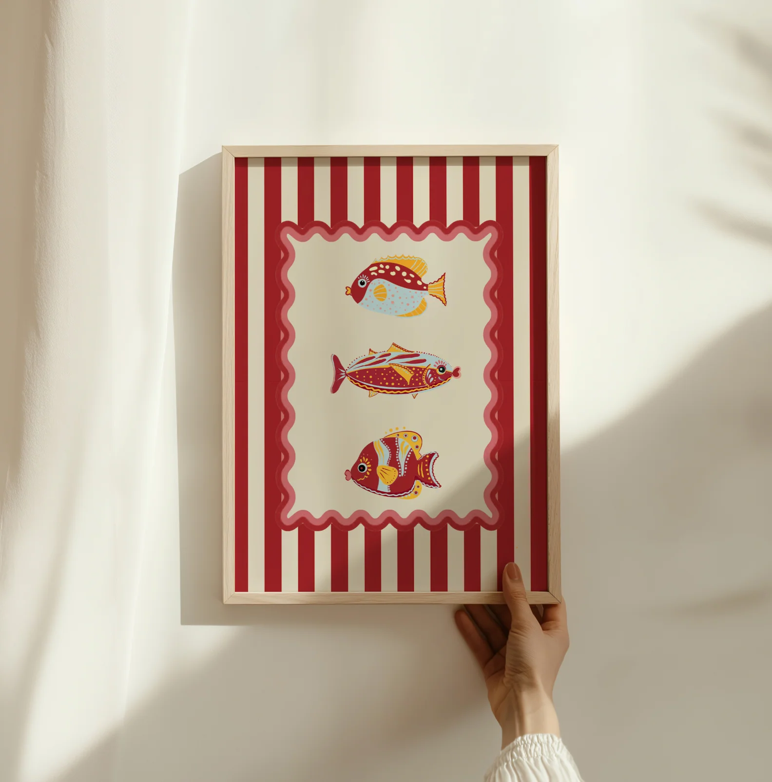 Sardines Wall Art Coastal Print of Colorful Fishes - Image 4
