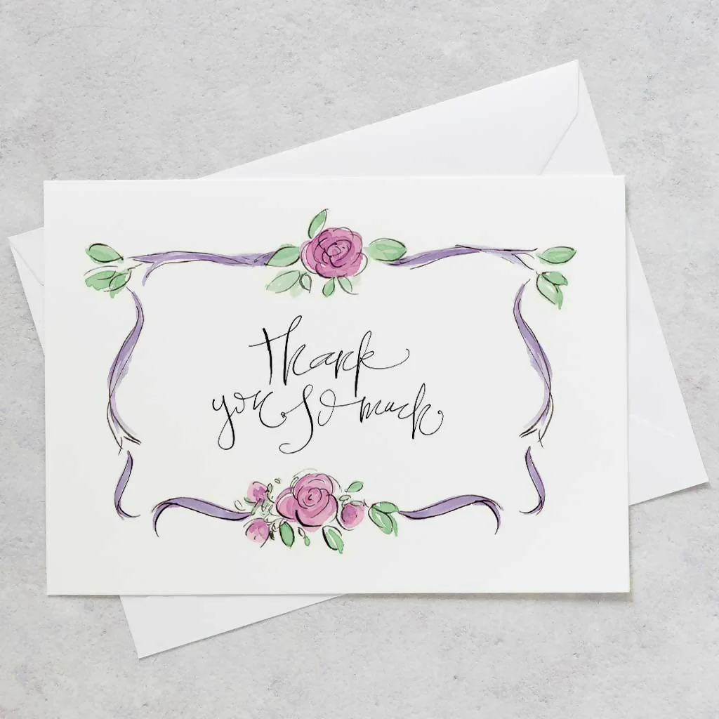 'Saying Thanks' Decorative Postcard Set - Image 3