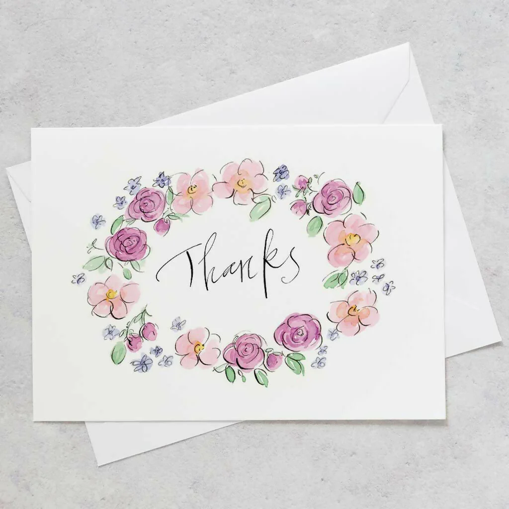 'Saying Thanks' Decorative Postcard Set - Image 5